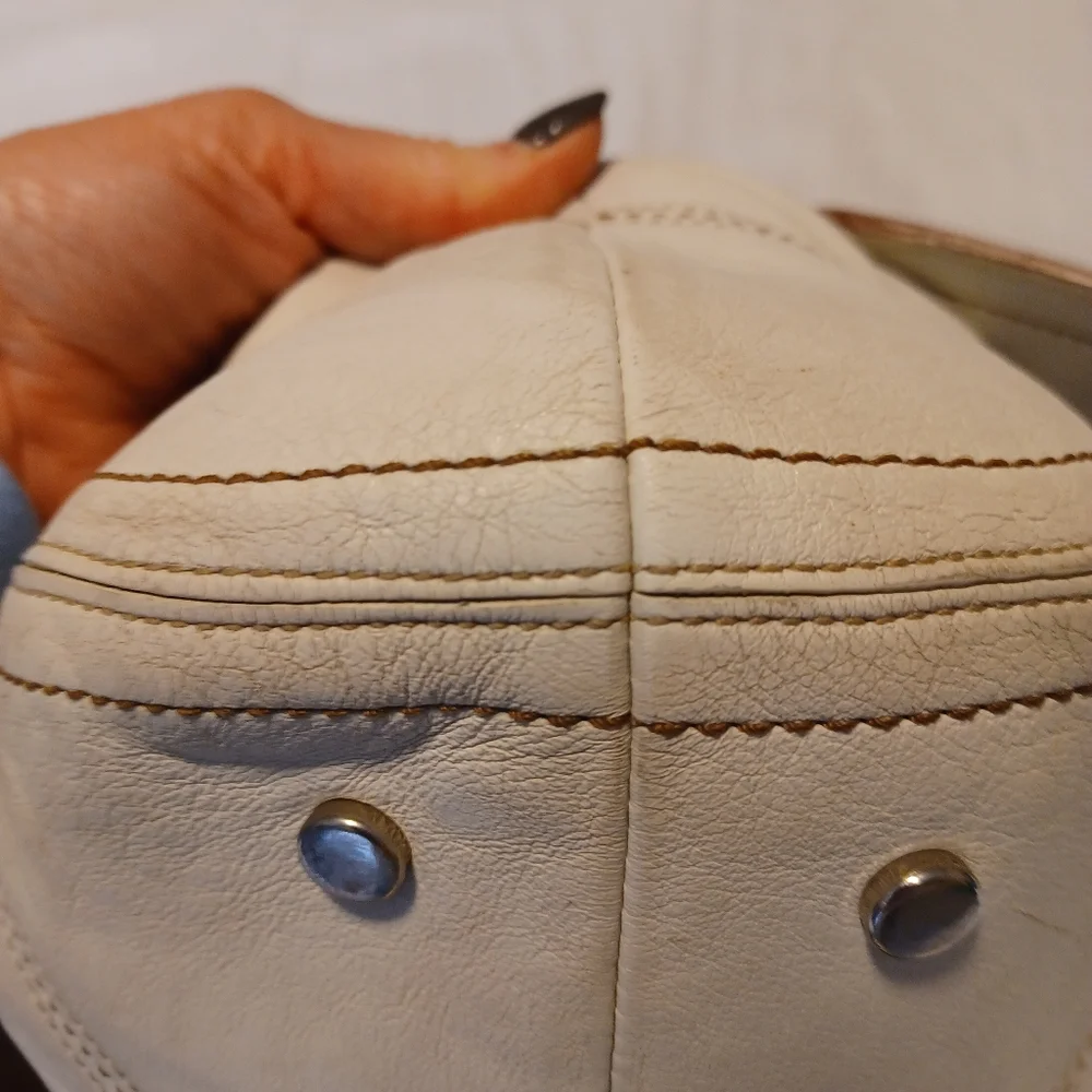 VTG Coach Hamptons Y2K Leather Two Handle Handbag Purse Authentic